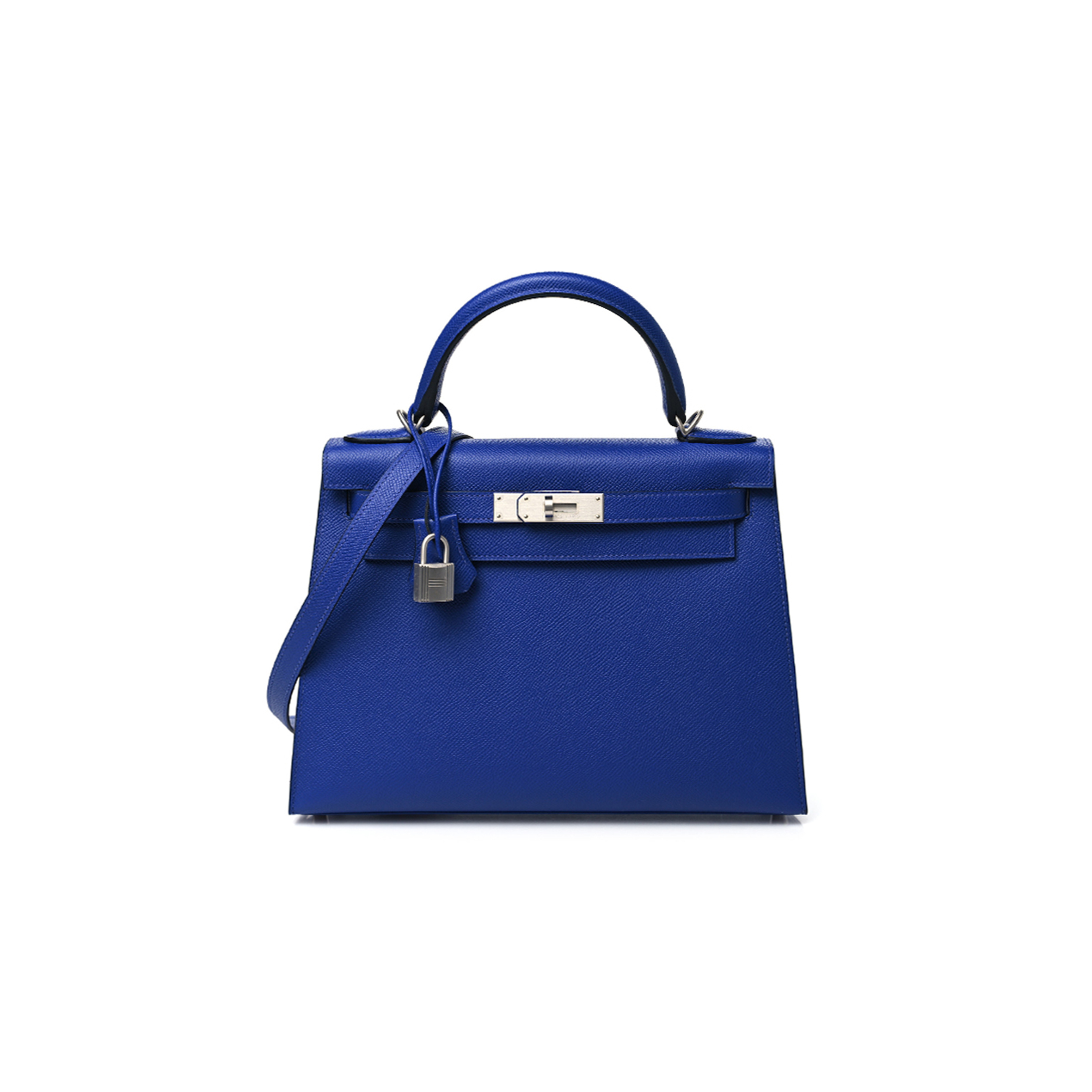 H**mes epsom kelly sellier 28 bleu electrique (28*22*10cm)